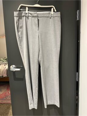 talbots freeport straight leg full length pant 14 petite heather gray